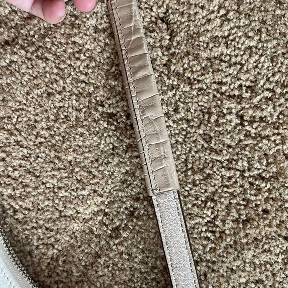 Coach Kristin White Taupe Croc Embossed Bag - Picture 8 of 10